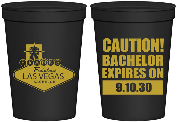 Personalized Bachelor Party 16 oz Stadium Cups - Las Vegas | 40056