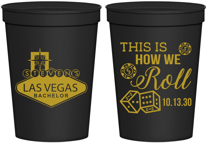 Personalized Bachelor Party 16 oz Stadium Cups - Last Vegas | 40061