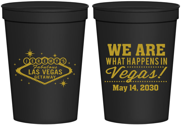 Personalized Bachelor Party 16 oz Stadium Cups - Las Vegas | 40066