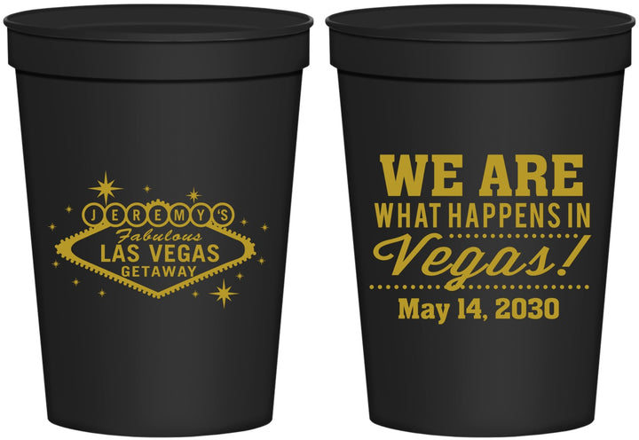 Personalized Bachelor Party 16 oz Stadium Cups - Las Vegas | 40066