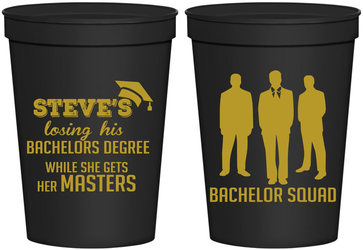 Personalized Bachelor Party 16 oz Stadium Cups - Squad | 40068