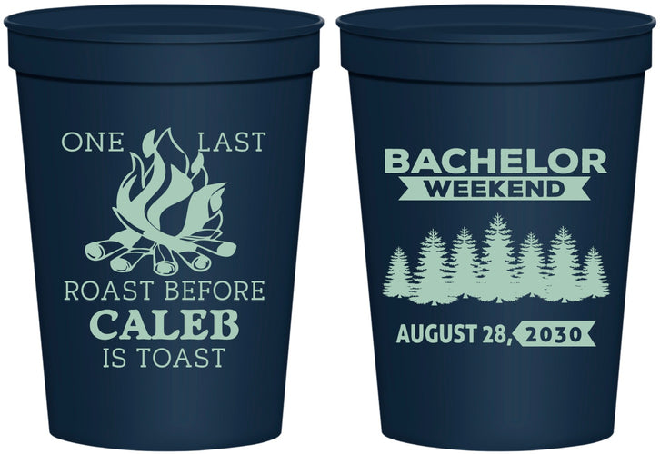 Personalized Bachelor Party 16 oz Stadium Cups - Camping | 40079