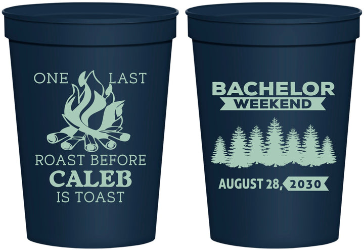 Personalized Bachelor Party 16 oz Stadium Cups - Camping | 40079