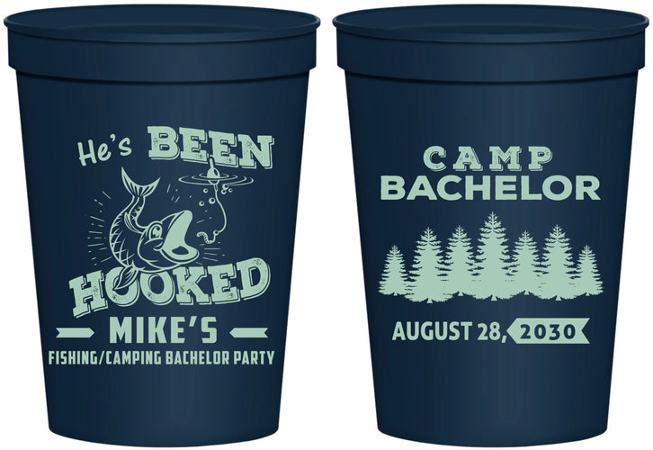 Personalized Bachelor Party 16 oz Stadium Cups - Fishing | 40080