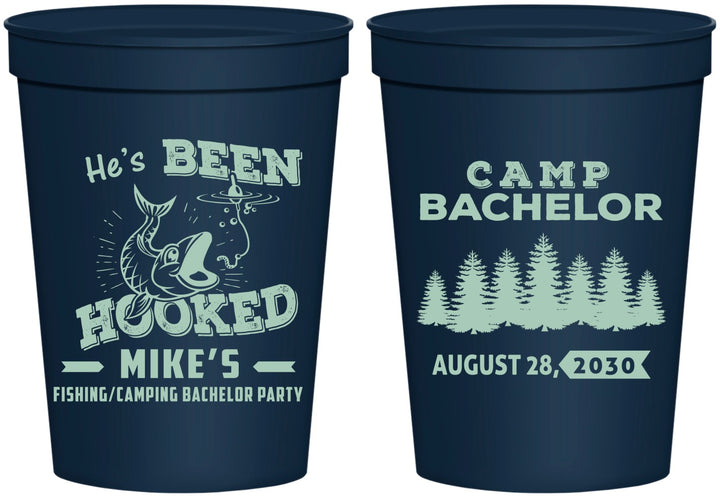 Personalized Bachelor Party 16 oz Stadium Cups - Fishing | 40080