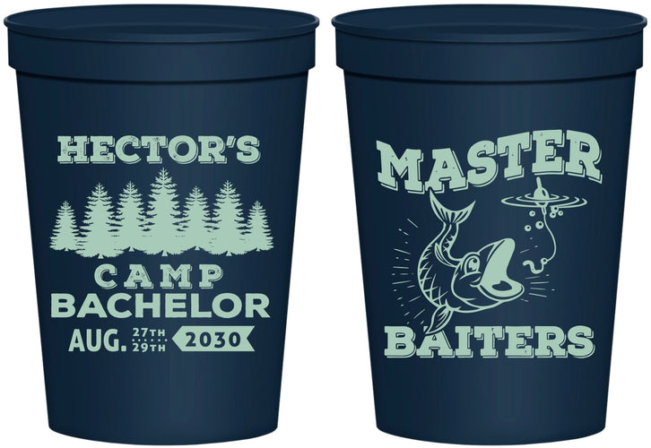 Personalized Bachelor Party 16 oz Stadium Cups - Fishing | 40081