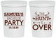 Personalized Bachelor Party 16 oz Stadium Cups - Hunt Is Over | 40084