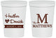 Personalized Wedding 16 oz Stadium Cups - Monogram | 402