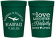 Personalized Wedding 16 oz Stadium Cups - Love Laughter Happily | 404