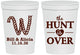 Personalized Wedding 16 oz Stadium Cups - Monogram Hunt Is Over | 406
