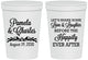 Personalized Wedding 16 oz Stadium Cups - Love Laughter Happily | 409