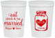 Personalized Wedding 16 oz Stadium Cups - Mason Jar | 415