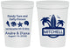 Personalized Wedding 16 oz Stadium Cups - Sandy Toes Salty Kisses | 419