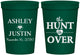 Personalized Wedding 16 oz Stadium Cups - The Hunt Is Over | 422