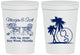 Personalized Wedding 16 oz Stadium Cups - Beach | 423