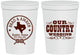 Personalized Wedding 16 oz Stadium Cups - Country Texas | 424