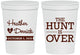 Personalized Wedding 16 oz Stadium Cups - The Hunt Is Over | 427