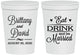 Personalized Wedding 16 oz Stadium Cups - Eat Drink Be Married | 430