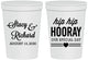 Personalized Wedding 16 oz Stadium Cups - Hip Hop Hooray | 436