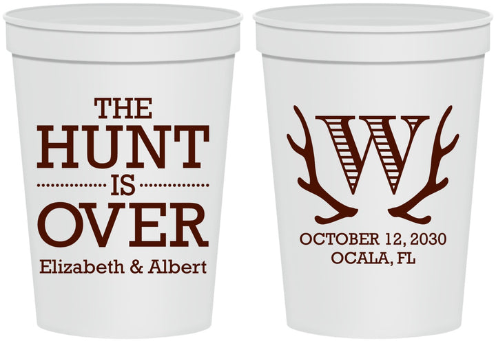 Personalized Wedding 16 oz Stadium Cups - Monogram | 442