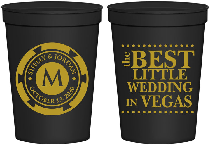 Personalized Wedding 16 oz Stadium Cups - Las Vegas | 457
