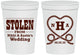 Personalized Wedding 16 oz Stadium Cups - Stolen Monogram | 474