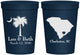 Personalized Wedding 16 oz Stadium Cups - Palmetto Tree | 476