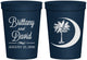 Personalized Wedding 16 oz Stadium Cups - Palmetto Tree | 478