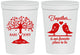 Personalized Wedding 16 oz Stadium Cups - Love Birds | 481