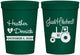 Personalized Wedding 16 oz Stadium Cups - Just Hitched Tractor | 482