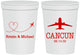 Personalized Wedding 16 oz Stadium Cups - Destination | 492