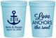 Personalized Wedding 16 oz Stadium Cups - Love Anchors The Soul | 494