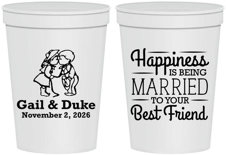 Personalized Wedding 16 oz Stadium Cups - Best Friend | 499