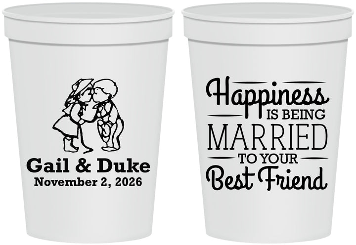 Personalized Wedding 16 oz Stadium Cups - Best Friend | 499
