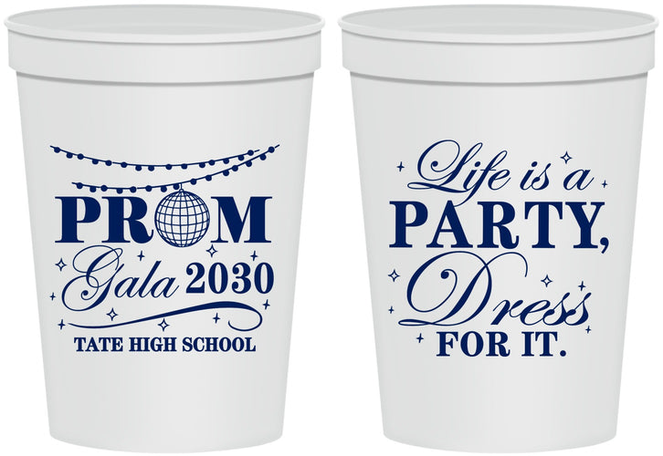 Personalized Prom 16 oz Stadium Cups - Lifes A Party | 50002