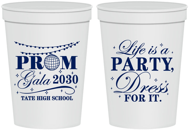 Personalized Prom 16 oz Stadium Cups - Lifes A Party | 50002