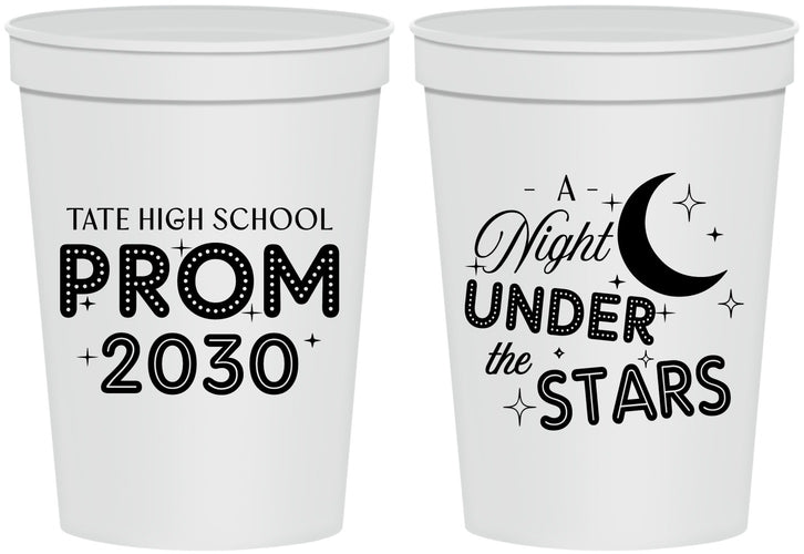 Personalized Prom 16 oz Stadium Cups - A Night Under The Stars | 50004
