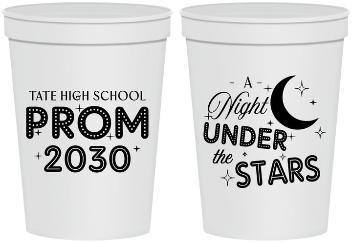 Personalized Prom 16 oz Stadium Cups - A Night Under The Stars | 50004