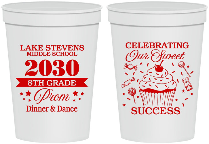 Personalized Prom 16 oz Stadium Cups - 8th Grade Dance | 50013