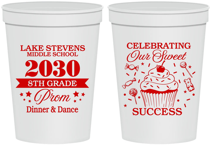 Personalized Prom 16 oz Stadium Cups - 8th Grade Dance | 50013
