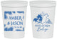Personalized Wedding 16 oz Stadium Cups - Belize | 511