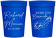Personalized Wedding 16 oz Stadium Cups - Bermuda | 512