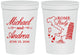 Personalized Wedding 16 oz Stadium Cups - Italy | 515