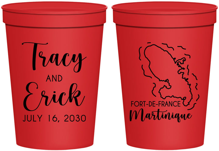 Personalized Wedding 16 oz Stadium Cups - Martinique | 532