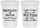 Personalized Wedding 16 oz Stadium Cups - Take A Shot We Tied The Knot | 552