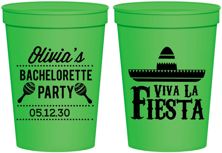 Personalized Bachelorette 16 oz Stadium Cups - Viva La Fiesta | 60001