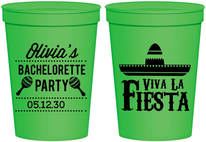 Personalized Bachelorette 16 oz Stadium Cups - Viva La Fiesta | 60001