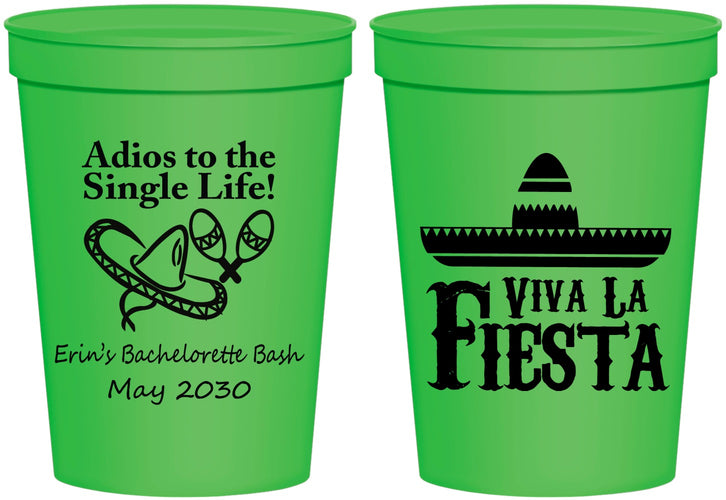 Personalized Bachelorette 16 oz Stadium Cups - Viva La Fiesta | 60005