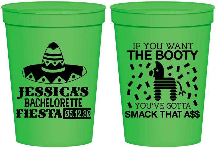 Personalized Bachelorette 16 oz Stadium Cups - Mexico Fiesta | 60006