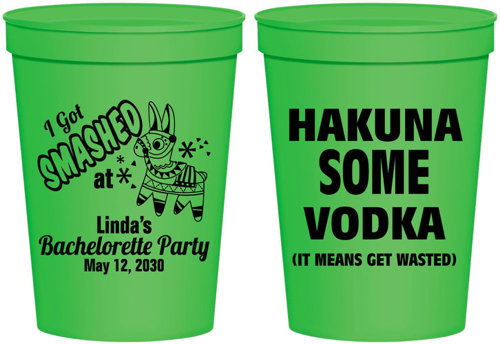Personalized Bachelorette 16 oz Stadium Cups - Mexico Fiesta | 60008